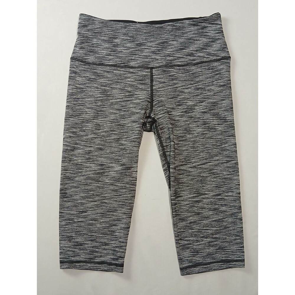 Victoria Secret Sport Knockout Crop Leggings Womens Size L Heather Gray High...